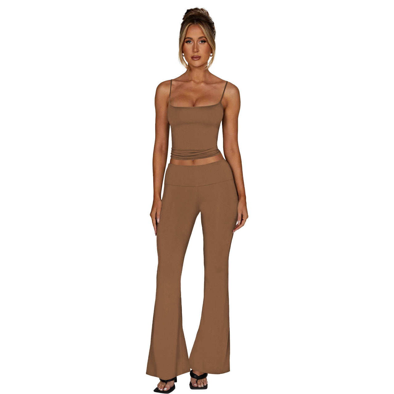 Stylish Casual Two-piece Set In Brushed Milk Silk