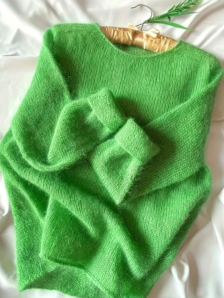 Front Line Ready-made Garments Loose And Lazy Style Knitwear Round Neck Sweater